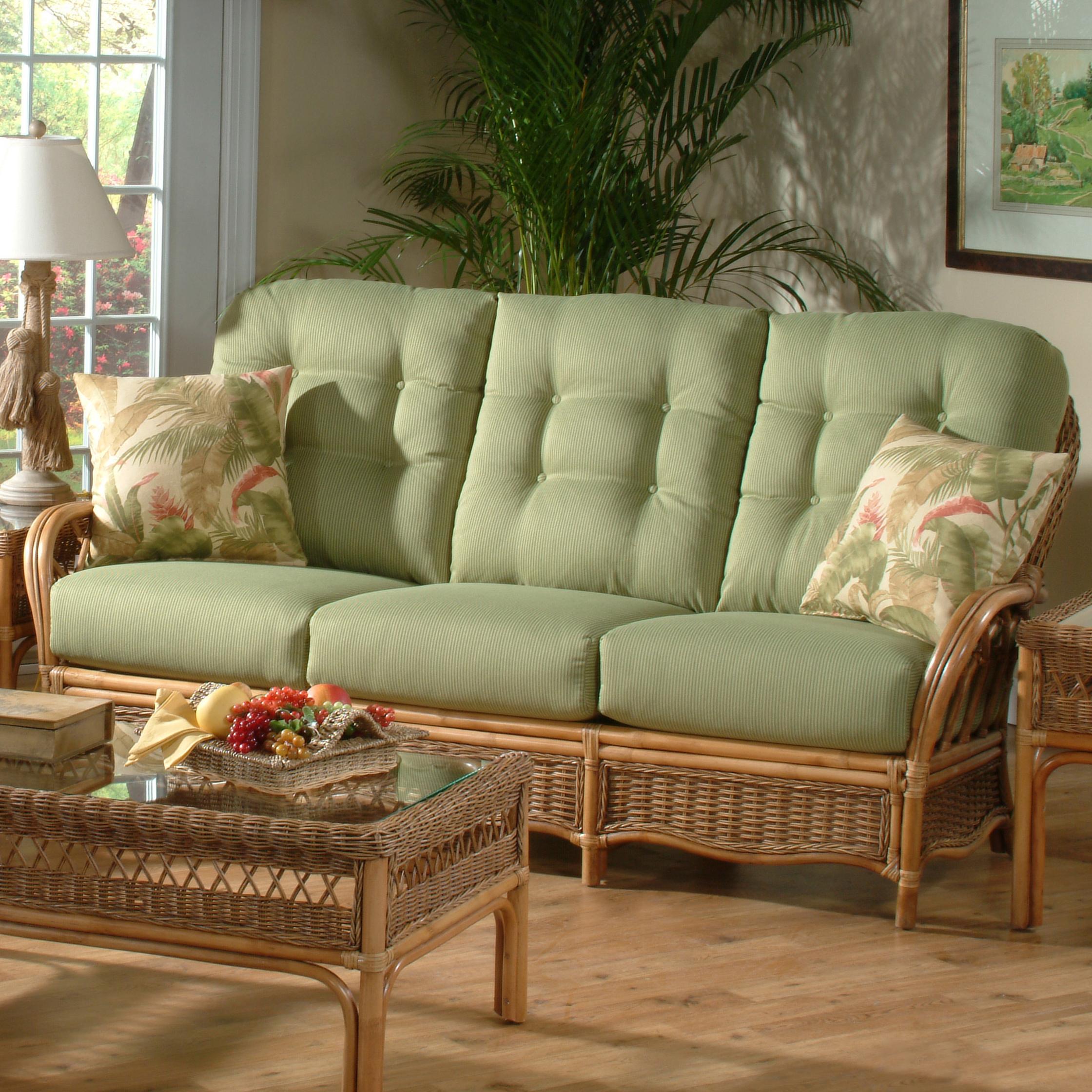 Braxton Culler Everglade Tropical Rattan Sofa Johnny Janosik Sofa